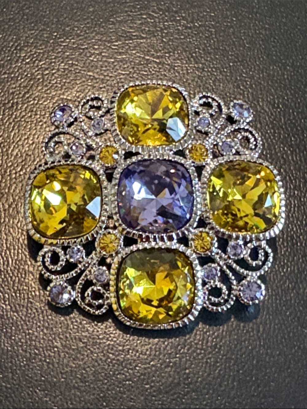 Vintage Butler, Fifth Avenue, brooch, pendant in Silvertone